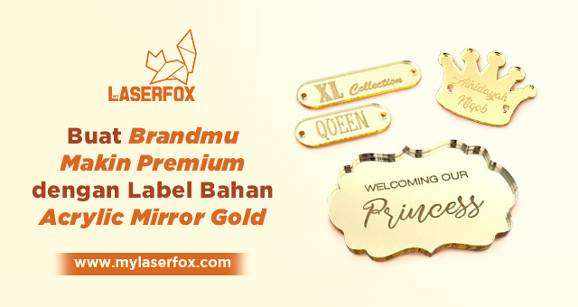 Image of Buat Brandmu Makin Premium dengan Label Bahan Acrylic Mirror Gold
